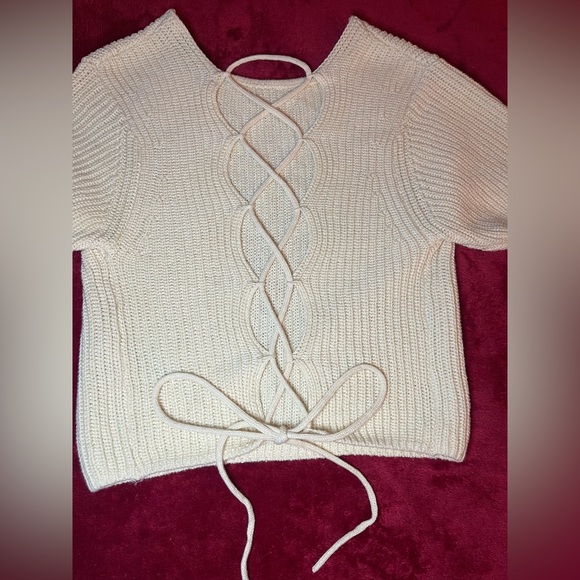 Zara Cream Knit Top - Picture 5 of 7